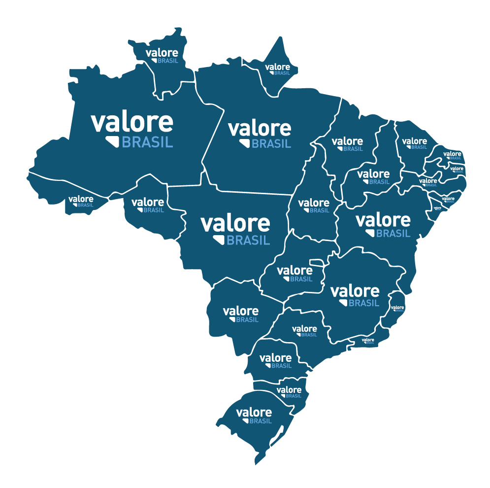 Mapa do Brasil Atuação Valore Brasil